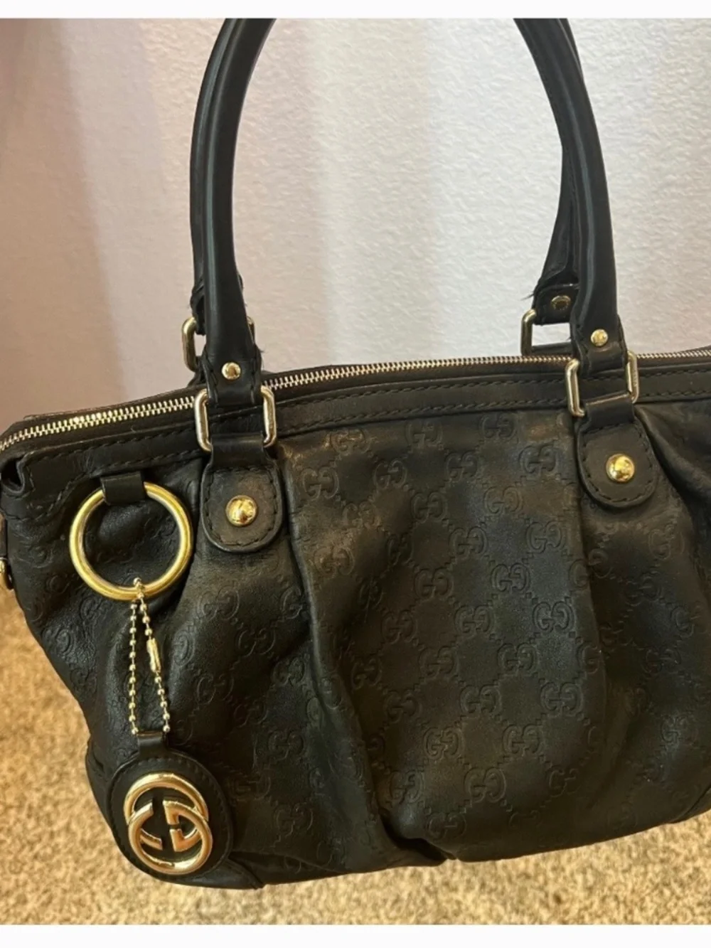 ✨ Gucci Black Guccissima Leather Tote Bag ✨ - Picture 1 of 5